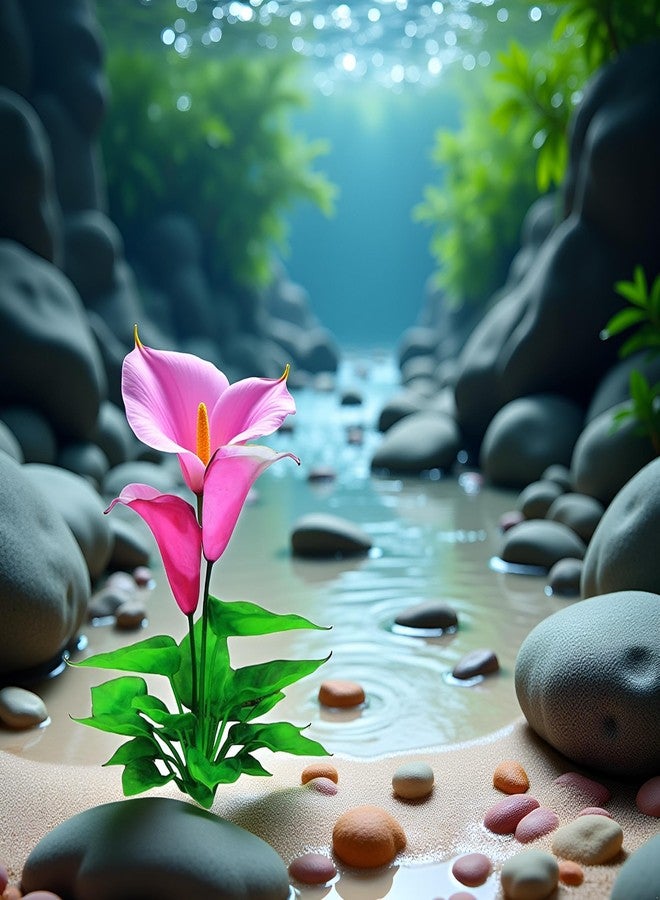 Zhuluck 1Pc Decoration Artificial Aquatic Plant Waterweed Craft Silk Flower Aquarium Décor Plastic Plants Aquarium Décor Accessories - Image 5